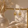 Coin Drop Silver Hoop Earrings, thumbnail 6 of 11