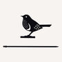 Recycled Metal Robin Silhouette Garden Stake, thumbnail 3 of 4
