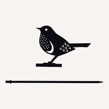 Recycled Metal Robin Silhouette Garden Stake, 3 of 4