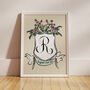 Personalised Wedding Crest Paper Print, thumbnail 1 of 12