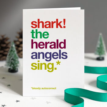 Autocorrect Pack Of Four Funny Christmas Cards, 2 of 6