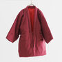Japanese Padded Cotton Kimono Jacket Maroon, thumbnail 10 of 10