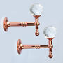 G Decor Pack Of Two Crystal Curtain Hooks, Rose Gold, thumbnail 1 of 5