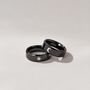 Stainless Steel Couple Black Moon And Sun Promise Ring, thumbnail 1 of 7
