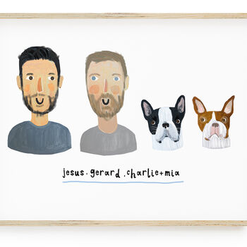 Personalised Illustrated Family Portrait, 9 of 11