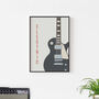 Electric Guitar Print | Les Paul Music Poster, thumbnail 3 of 7