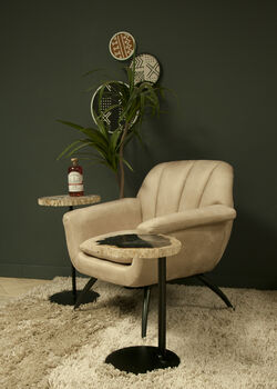 Bourne Moleskin Oyster Cream Cocktail Chair, 7 of 9