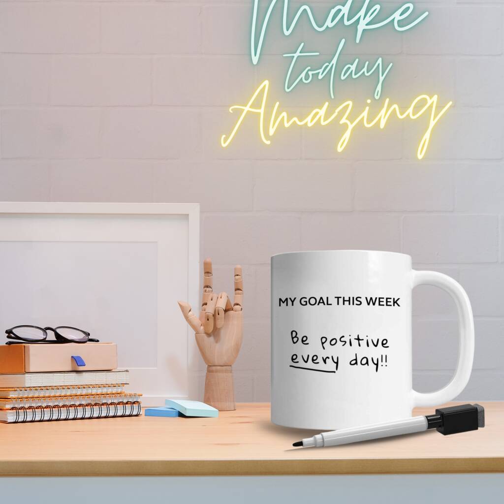 Goal This Week Write On Mug And Pen By Giftzee
