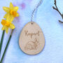 Personalised Wooden Easter Egg Decoration Rabbit, thumbnail 1 of 2