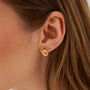 Dripping Molten Natural Textured Earring, thumbnail 5 of 10