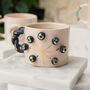 3D Evil Eye Cluster Mug With 24ct Gold And Blue Handle, thumbnail 1 of 3
