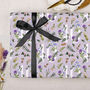 Three Sheets Of Floral 40th Birthday Wrapping Paper, thumbnail 1 of 2