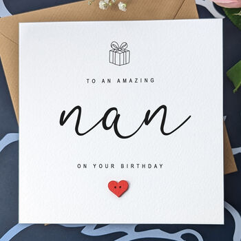 Personalised Handmade Birthday Card For Special Nanny, 3 of 4