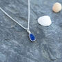 Cornish Sea Glass Pendant Rare Blue No.204, thumbnail 4 of 5