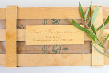 5th Wedding Anniversary Personalised Olive Tree Gift, 2 of 9