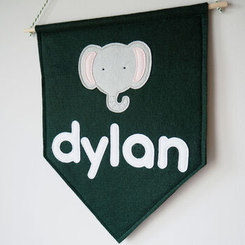 Personalised Elephant Pennant Flag, 7 of 8