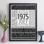 Personalised 50th Birthday Print Year Facts 1974 Gift, thumbnail 8 of 12