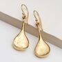 18k Gold Plated Brass Pear Drop Earrings, thumbnail 1 of 4