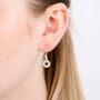 Sterling Silver Cut Out Star Drop Earrings, thumbnail 3 of 5