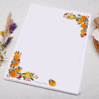 A4 Letter Writing Paper With Fruit And Botanicals, 3 of 4