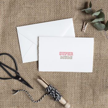 'Super Mum' Letterpress Card, 2 of 2