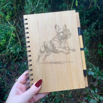 Personalised French Bulldog Engraved Notebook, 3 of 6