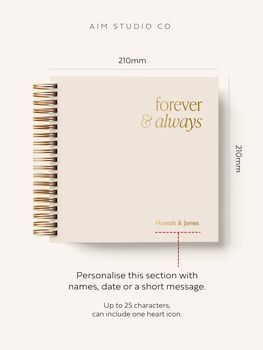 Personalised Couples 'Forever And Always' Memory Book, 4 of 10