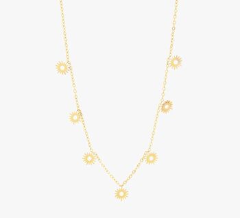 Waterproof Gold Plated Sun Necklace, 2 of 3