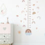 Removable Height Chart Rainbow Hearts Wall Sticker, thumbnail 4 of 7