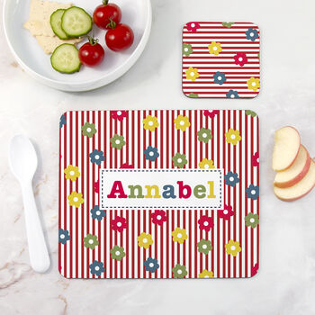 Personalised Girl's Patterned Placemat Set, 6 of 12