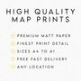 New Home Gift Personalised Housewarming Map Print, thumbnail 4 of 4