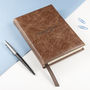 Personalised Leather Tan Notebook Gift, thumbnail 4 of 4