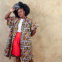 African Wax Print Kimono, thumbnail 3 of 7