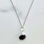 January Birthstone Necklace, Garnet, Silver Plated, thumbnail 1 of 4