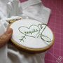 Personalised Love Heart Hand Embroidered T Shirt, thumbnail 3 of 8