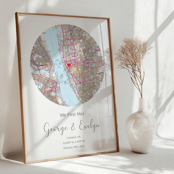 The Place We Met Ordnance Survey Explorer Personalised Map Print Couples Valentines Gift, 5 of 12