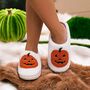 Plush Pumpkin Halloween Family Unisex Slippers, thumbnail 9 of 10