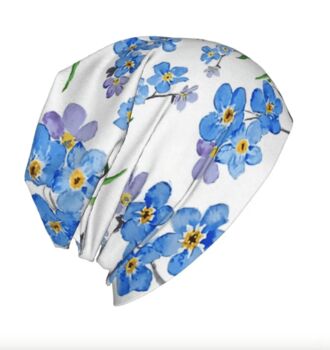 Soft Chemo Headwear Beanie Hat Bandana Cream Florals, 3 of 12