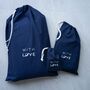 Personalised French Navy Organic Accessories Pouch, thumbnail 3 of 3