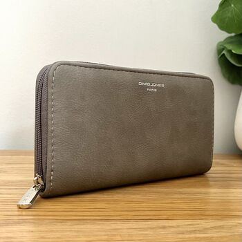 Faux Leather Purse In Stone, 2 of 3