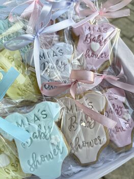 Baby Grow Baby Shower Biscuit Favours, 2 of 6