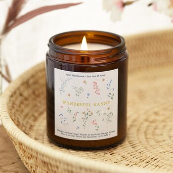 Personalised Mother's Day Candle Gift Set For Nanny, 2 of 9