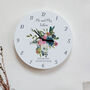Hydrangea And Roses Floral Wedding Clock, thumbnail 1 of 2