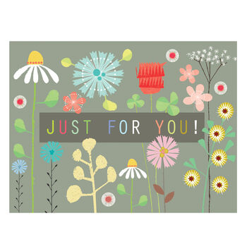 Mini Floral Just For You Card, 2 of 5