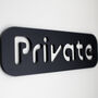 Modern Black Acrylic Private Door Sign, thumbnail 3 of 12