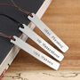 Personalised Teachers Gift Pewter And Leather Bookmark, thumbnail 10 of 10
