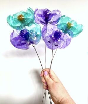 Mermaid Bouquet Recycled Plastic Bottle Flowers, 4 of 7