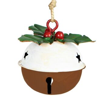 Christmas Pudding Hanging Bell Decoration, 3 of 4
