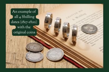 1800's British Shilling Sterling Silver Coin Ring, 7 of 12