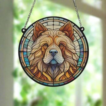 Chow Chow Stained Glass Effect Suncatcher, 5 of 6